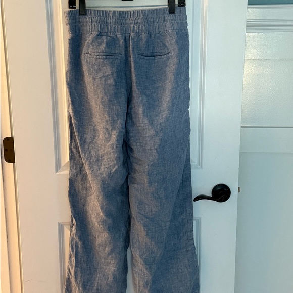 Athleta Light Blue Women's Linen Pants - Picture 3 of 4
